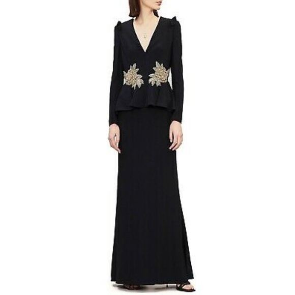 New Alexander McQueen black maxi dress US-4-6